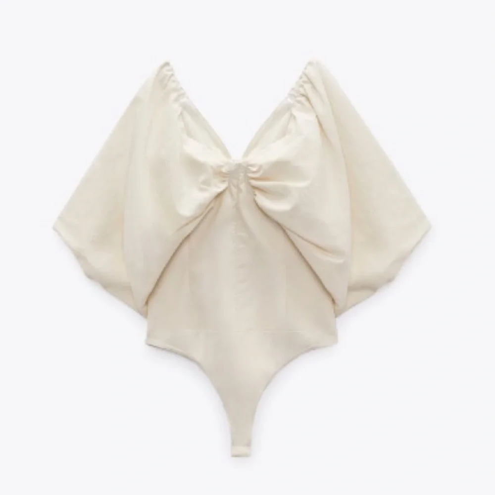 NWT Zara 2 Piece Multiposition Balloon Bodysuit and Voluminous Mini Skirt - Picture 6 of 16